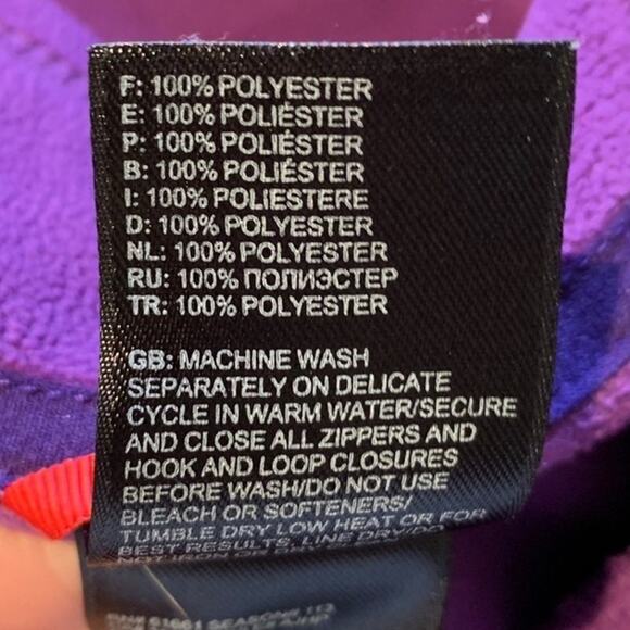 North Face TKA 100 Microvelour Glacier Fleece Pullover Top Purple Size Small - Picture 8 of 9